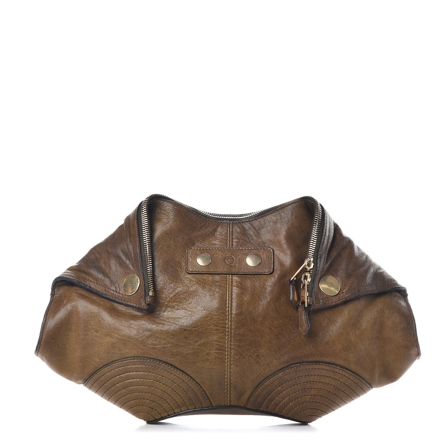 Calfskin De Manta Clutch Brown