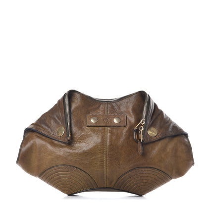 Alexander McQueen Calfskin De Manta Clutch Brown 1 of 13