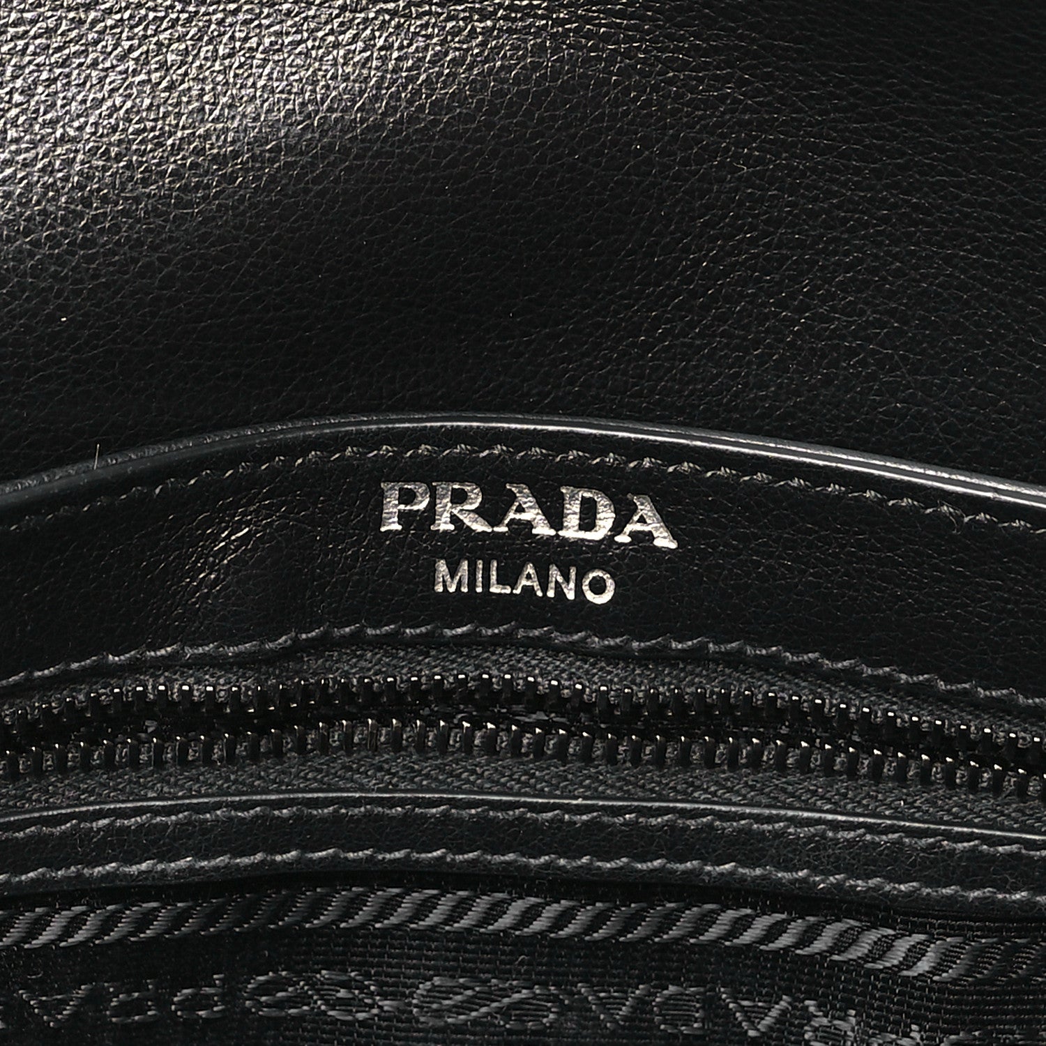 Prada Glace Calfskin Studded Crossbody Black 6 of 9