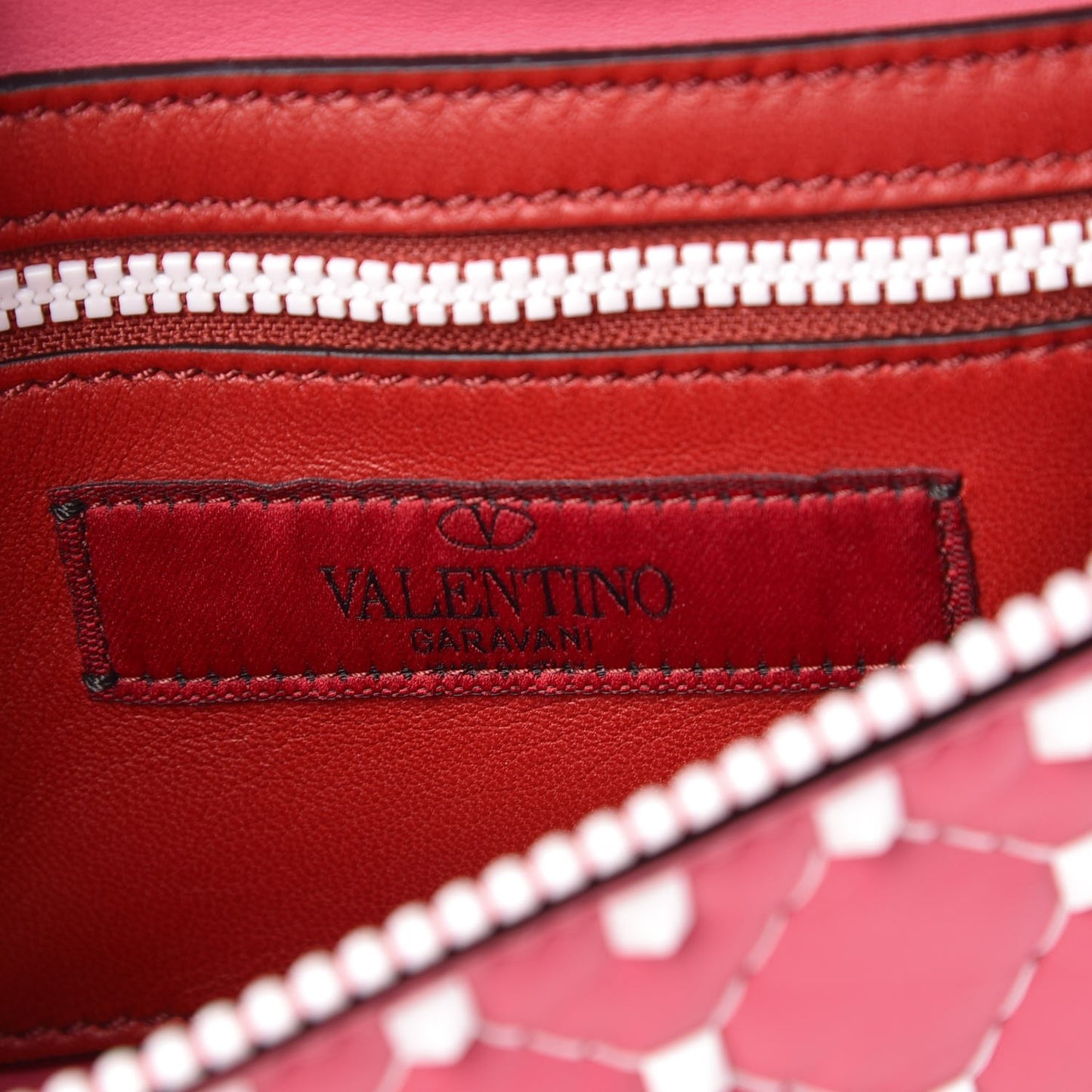 Lambskin Free Rockstud Spike Belt Bag Shadow Pink
