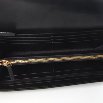 Fendi Vitello Liberty F is Fendi Bi-Color FF 1974 Embossed Continental Envelope Wallet Maya Black 5 of 8