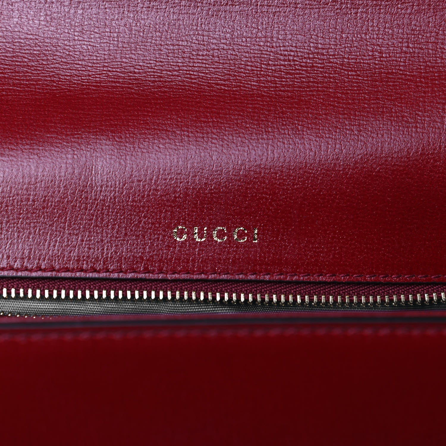 Gucci Textured Calfskin Small Torchon GG Ring Shoulder Bag New Cherry Red 7 of 14