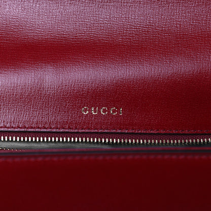 Gucci Textured Calfskin Small Torchon GG Ring Shoulder Bag New Cherry Red 7 of 14
