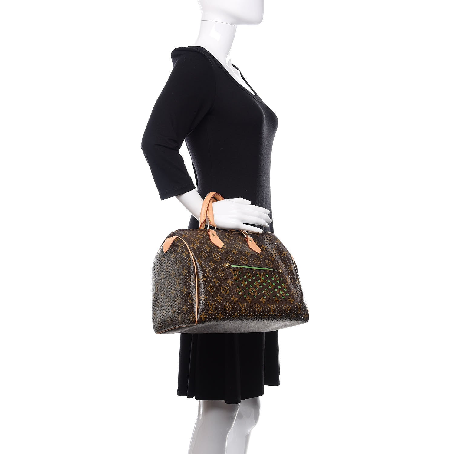 Louis Vuitton Monogram Perforated Speedy 30 Green 2 of 9