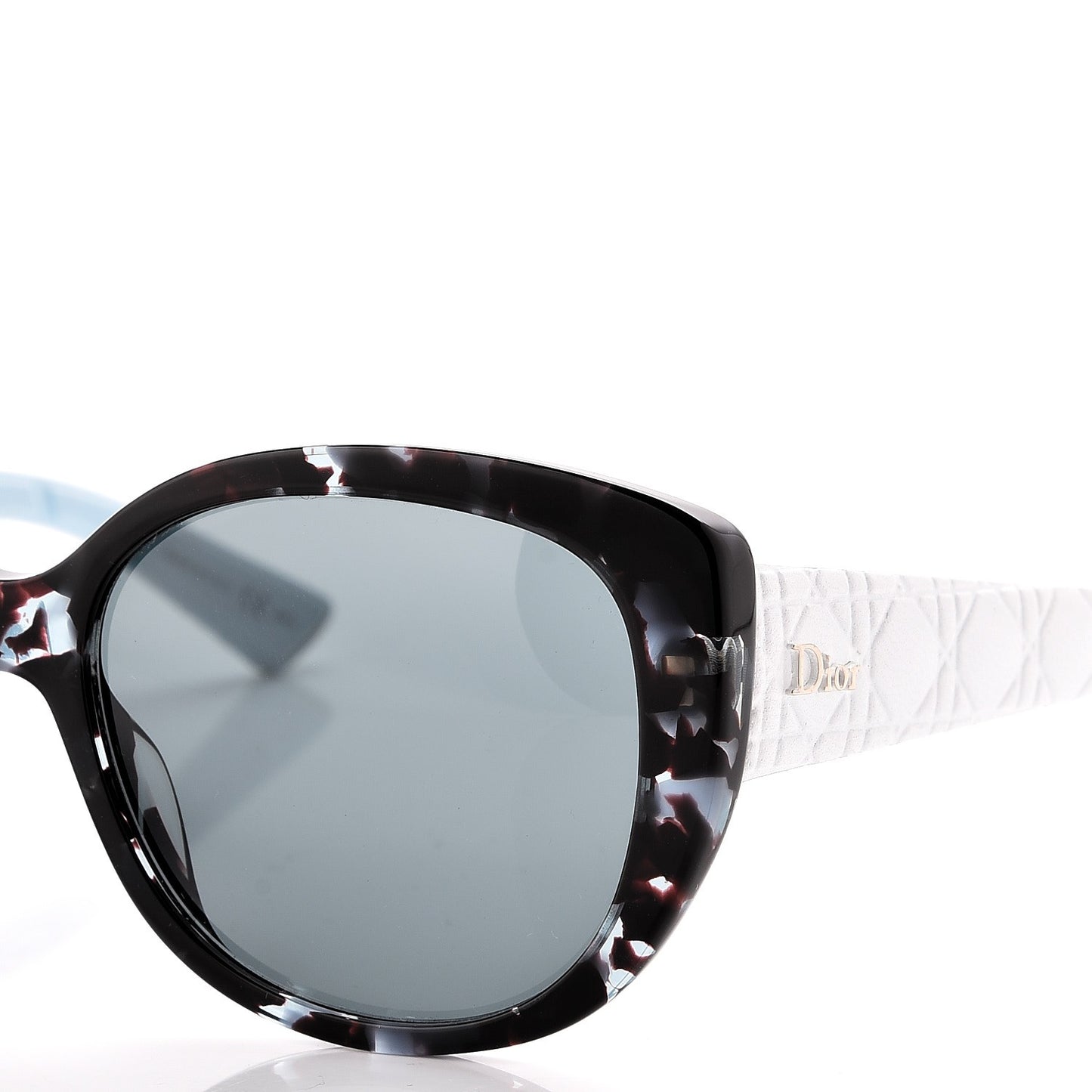 Resin Cannage Dior Lady 1R Sunglasses Havana White Blue