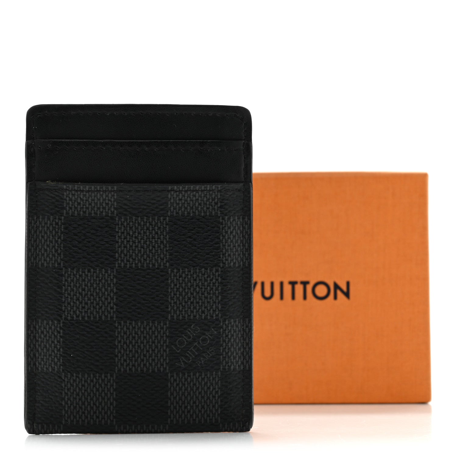 Louis Vuitton Damier Graphite Pince Card Holder Bill Clip 1799472