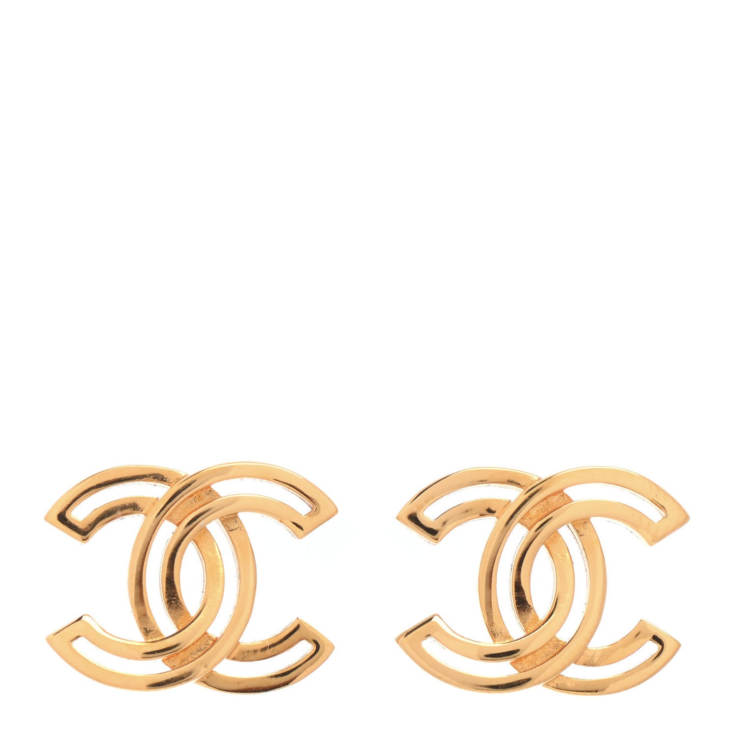 Metal Obazine CC Earrings Gold