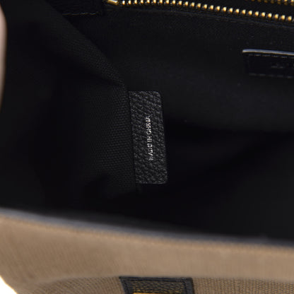 Burberry Canvas Mega Check Large Baildon Messenger Bag Black 9 of 11