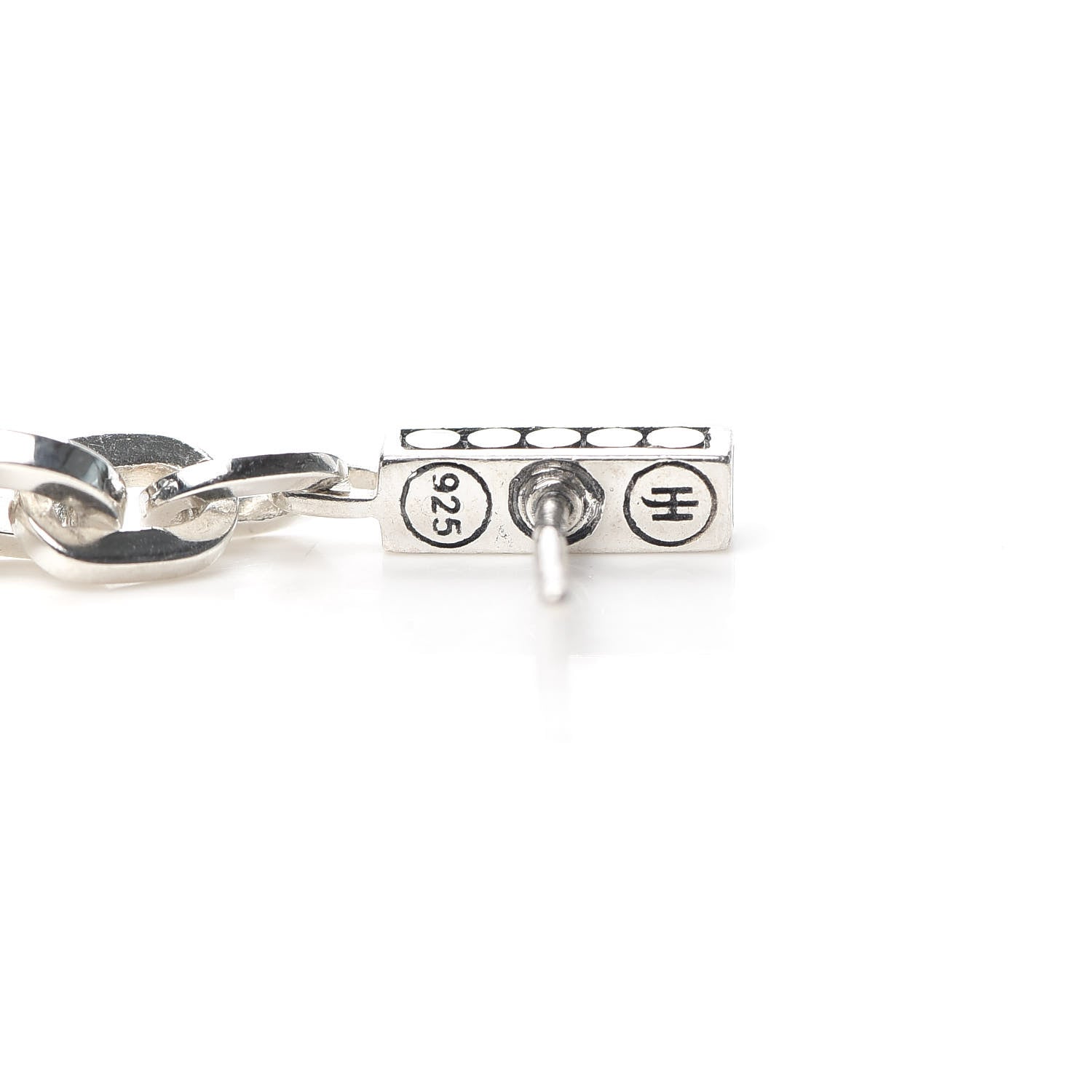 John Hardy Sterling Silver Dot Graduated Link Drop Earrings 4 of 4