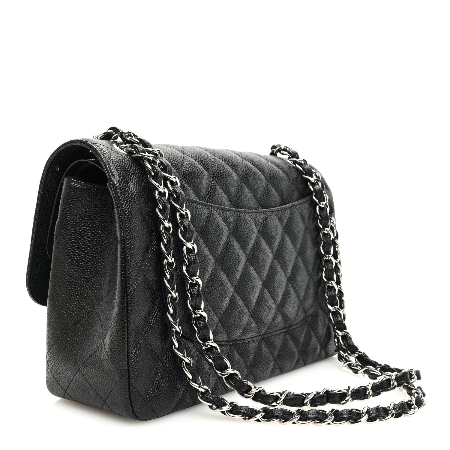 Chanel Caviar Quilted Jumbo Double Flap Black 2 of 9