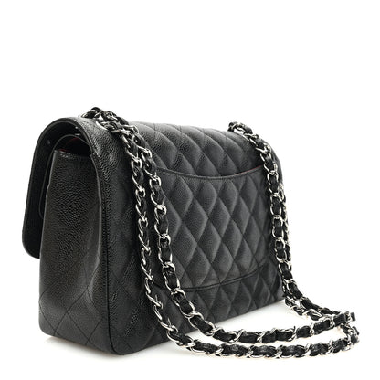 Chanel Caviar Quilted Jumbo Double Flap Black 2 of 9