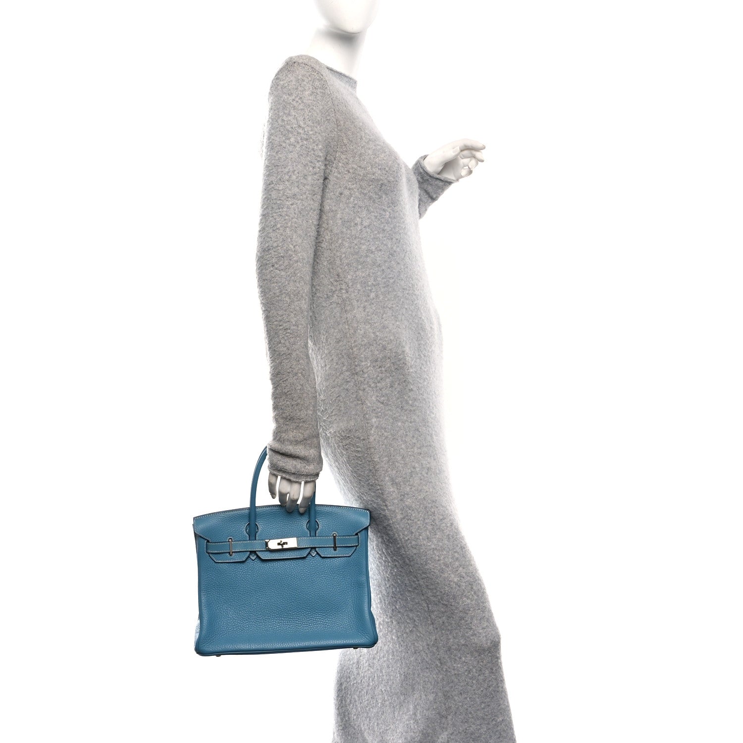 Hermes Togo Birkin 30 Blue Jean 2 of 15