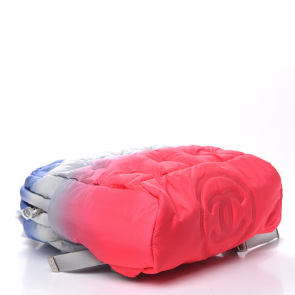 Chanel Nylon Embossed Small Doudoune Backpack Pink Blue White 4 of 9