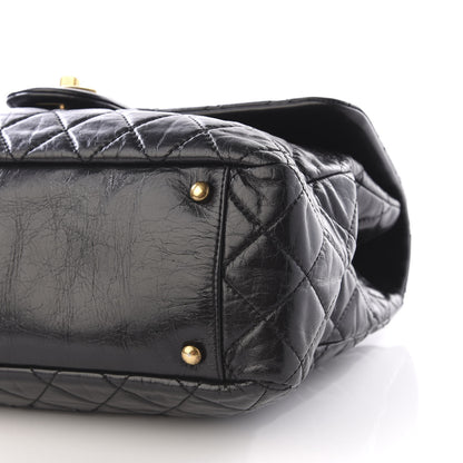 Chanel Glazed Calfskin Large Castle Rock Flap Black 6 of 9