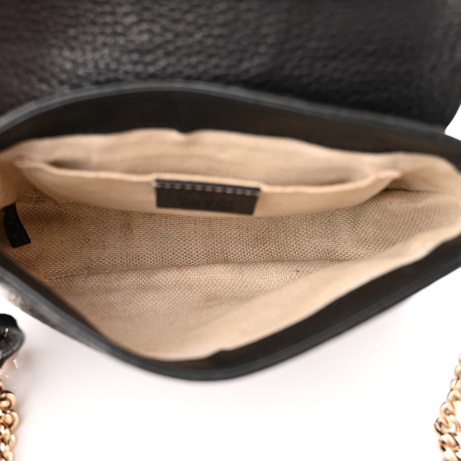 Gucci Pebbled Calfskin Small Soho Flap Crossbody Black 5 of 15