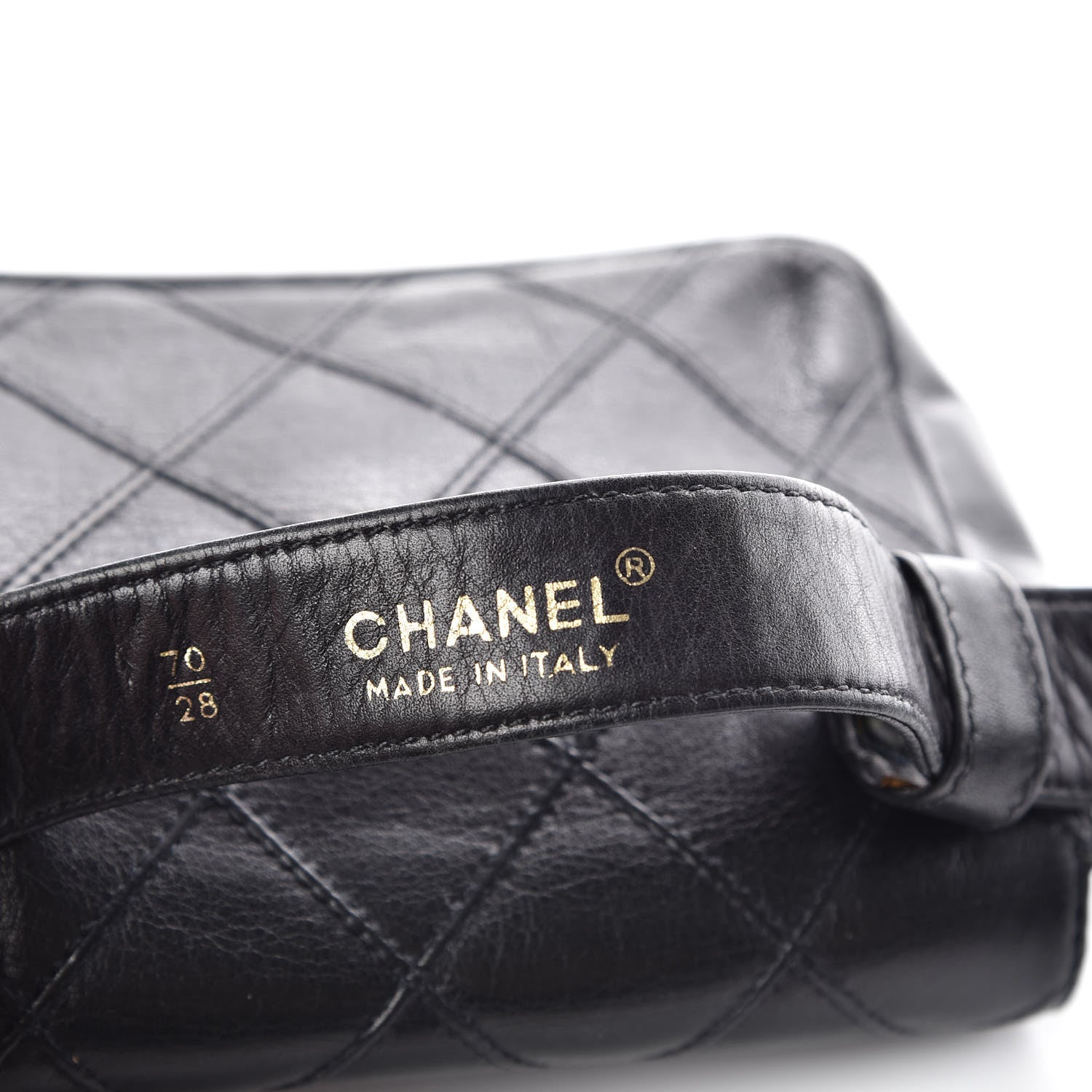 Chanel Lambskin Diamond Stitched Flap Waist Belt Bag 70 28 Black 8 of 12