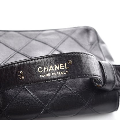 Chanel Lambskin Diamond Stitched Flap Waist Belt Bag 70 28 Black 8 of 12