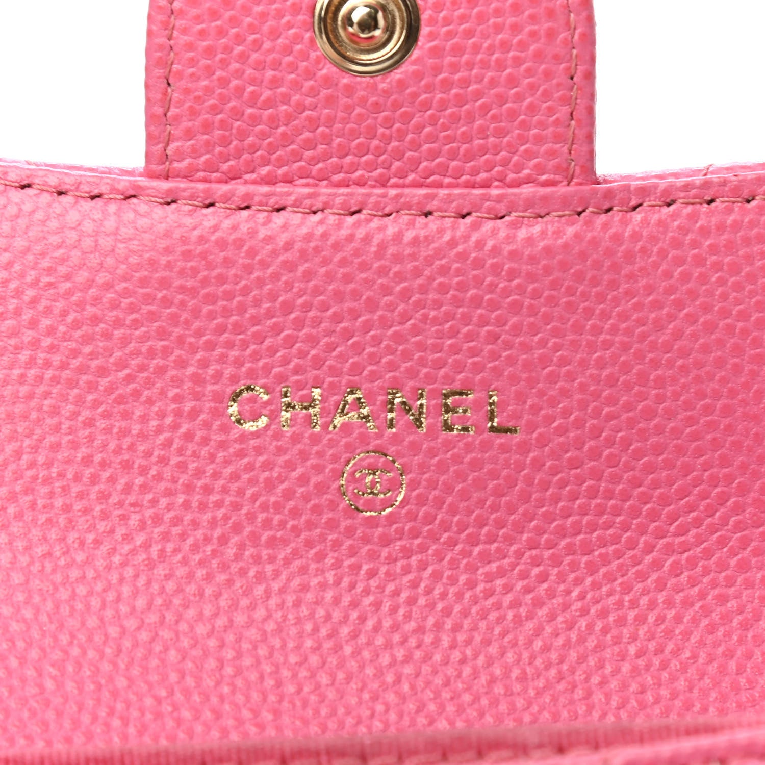 Chanel Caviar Quilted Flap Card Holder Pink 4 of 4