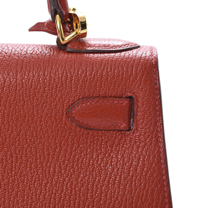 Hermes Chevre Mysore Kelly Sellier 28 Vermillion 5 of 37