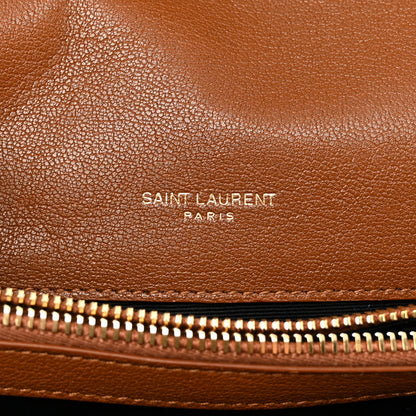 Saint Laurent Calfskin Matelasse Chevron Monogram Medium College Bag Brick 6 of 10