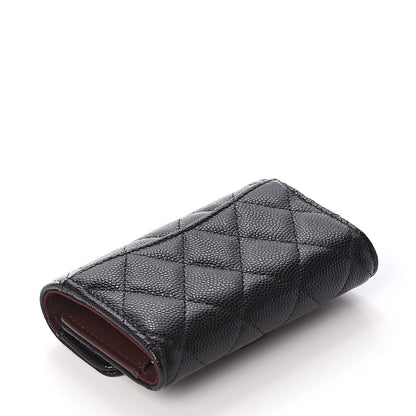 Chanel Caviar Quilted Classic 4 Key Holder Wallet Black 3 of 11