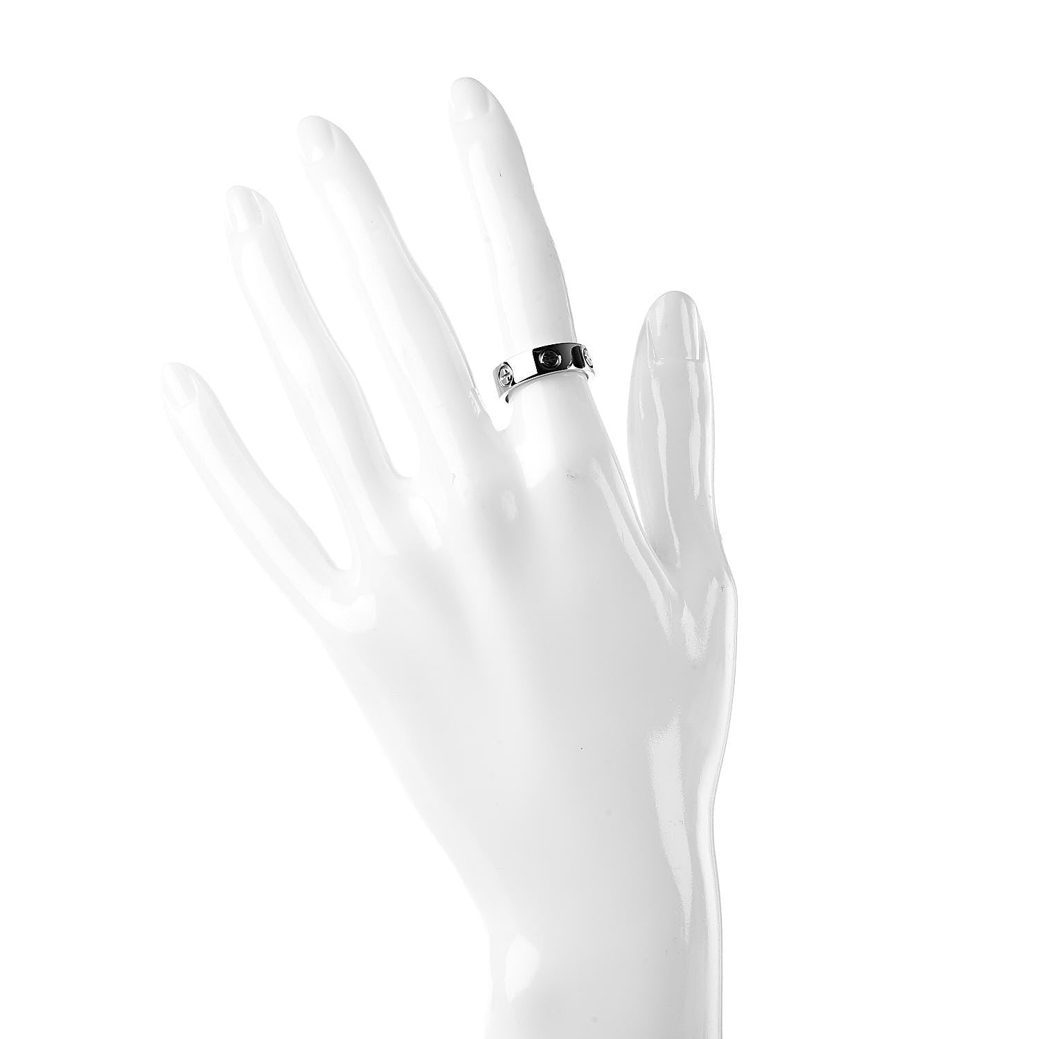 Cartier 18K White Gold 5.5mm LOVE Ring 50 5.25 2 of 4