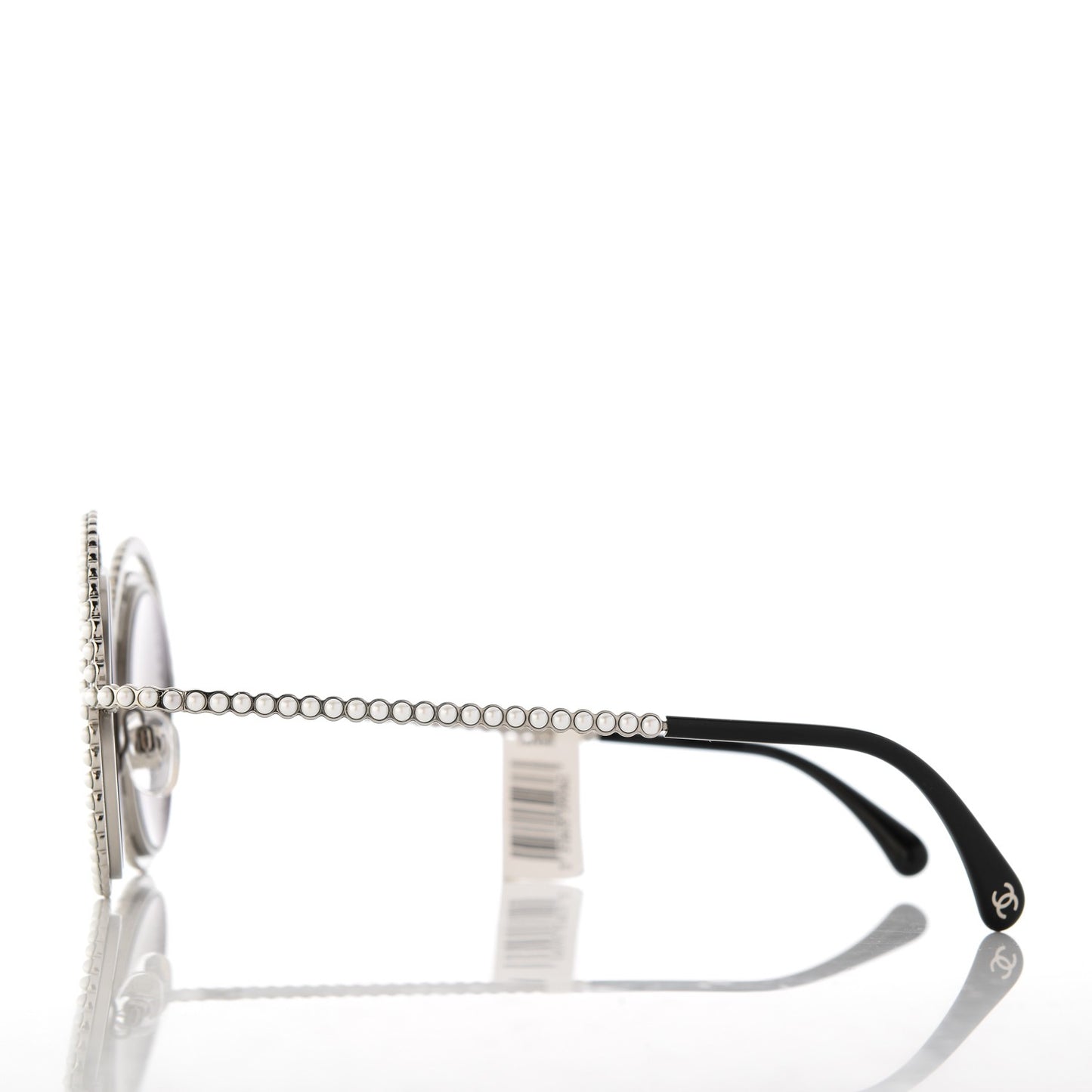 Pearl Round Sunglasses 71139 Silver