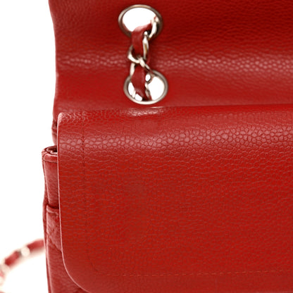 Chanel Caviar Quilted Medium Double Flap Red 13 of 15