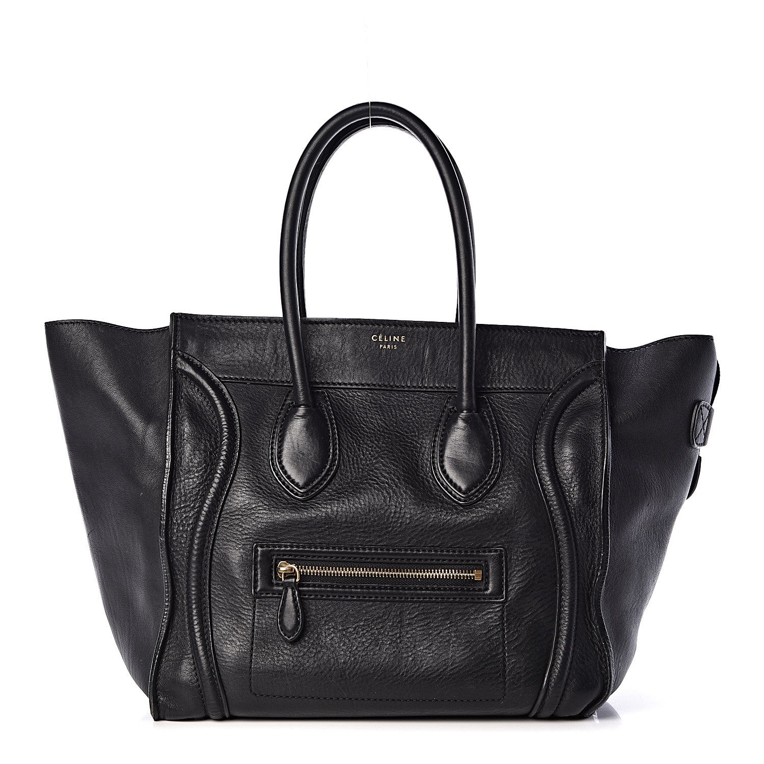 Celine Drummed Calfskin Mini Luggage Black 1 of 18