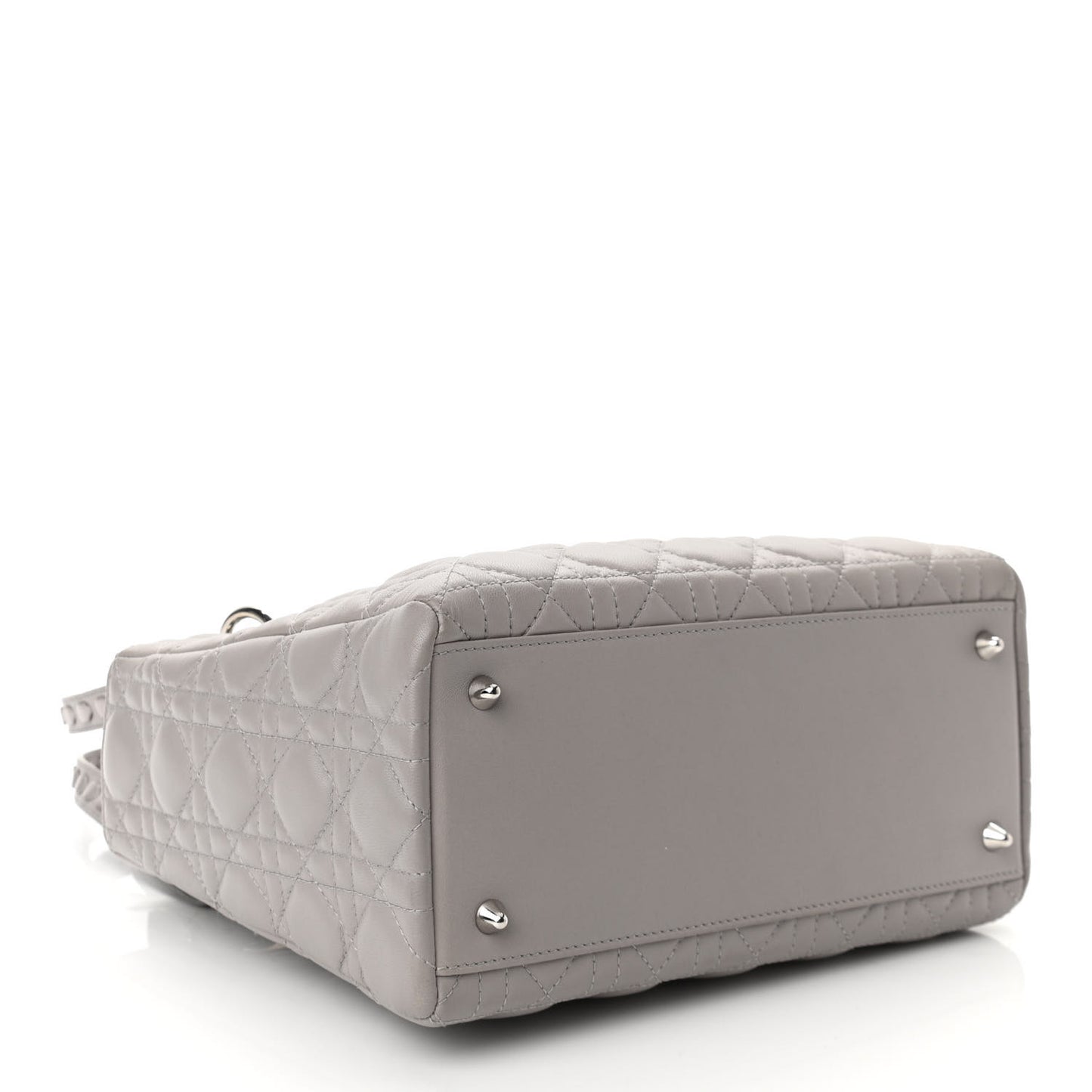 Lambskin Cannage Medium Lady Dior Grey