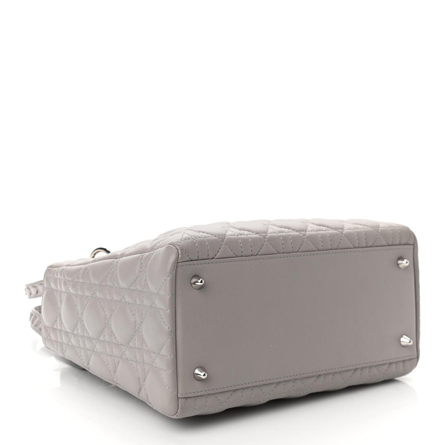 Christian Dior Lambskin Cannage Medium Lady Dior Grey 4 of 10