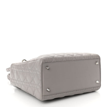 Christian Dior Lambskin Cannage Medium Lady Dior Grey 4 of 10