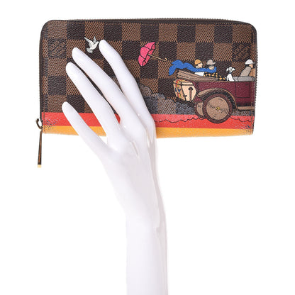 Louis Vuitton Damier Ebene 2015 Christmas Animation Zippy Wallet Poppy 16 of 28