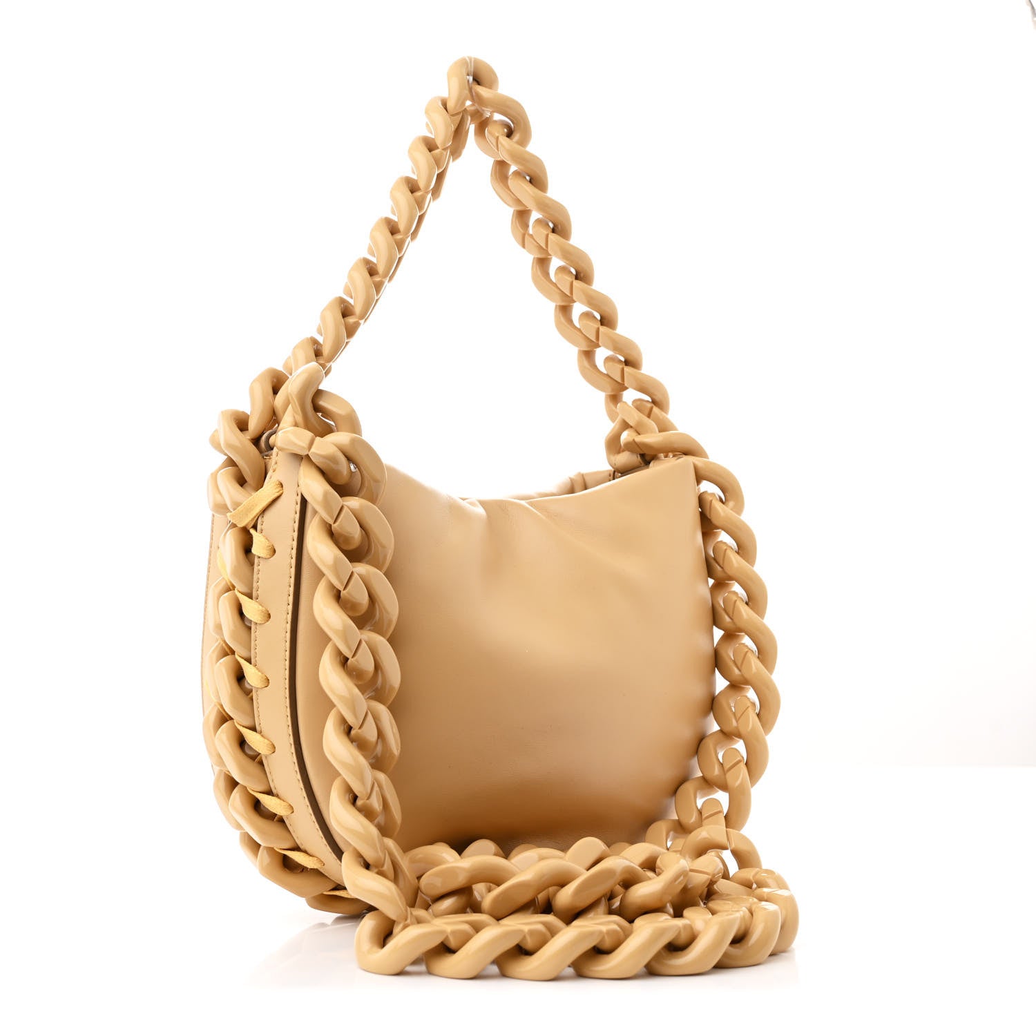 Stella McCartney Eco Alter Nappa Small Frayme Puffer Shoulder Bag Beige 3 of 10