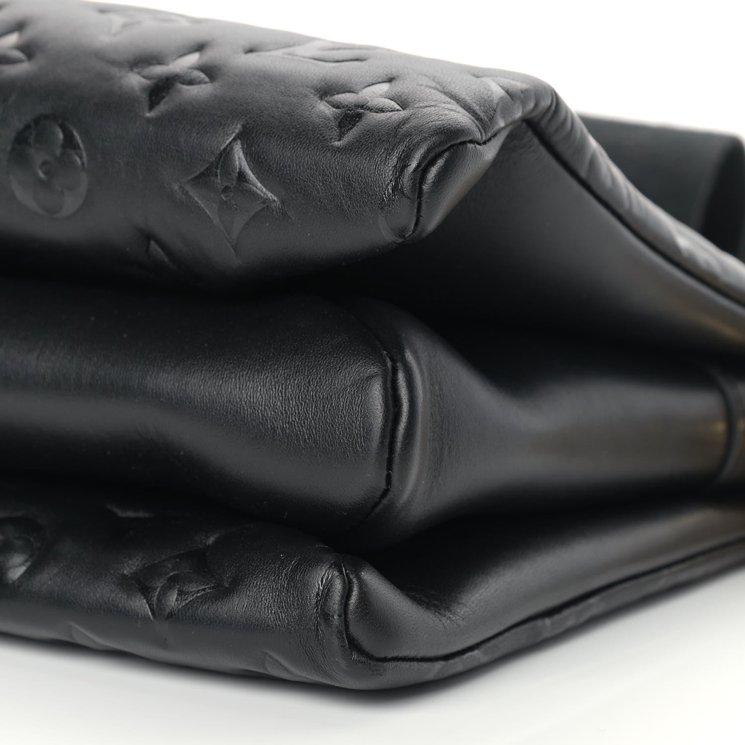 Louis Vuitton Lambskin Embossed Monogram Coussin PM Black 9 of 9