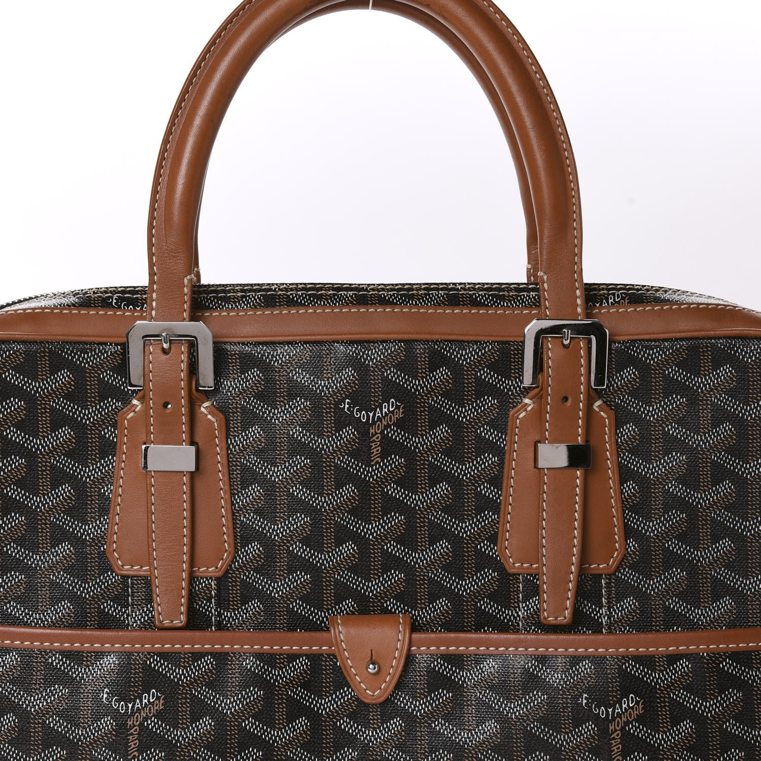 Goyard Goyardine Ambassade PM Briefcase Black Gold 13 of 13