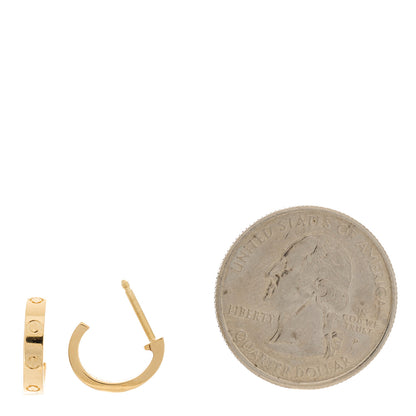 Cartier 18K Yellow Gold Small LOVE Hoop Earrings 2 of 6