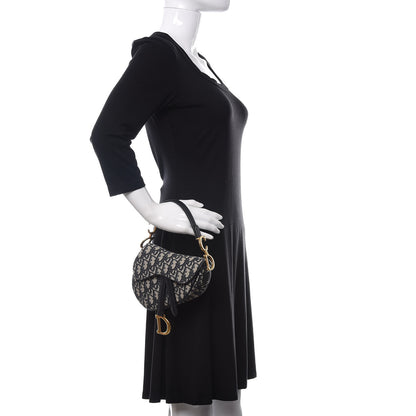 Christian Dior Oblique Mini Saddle Bag Blue 2 of 11