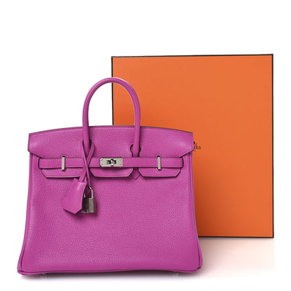 Hermes Taurillon Novillo Verso Birkin 25 Magnolia Rouge Casaque 11 of 11