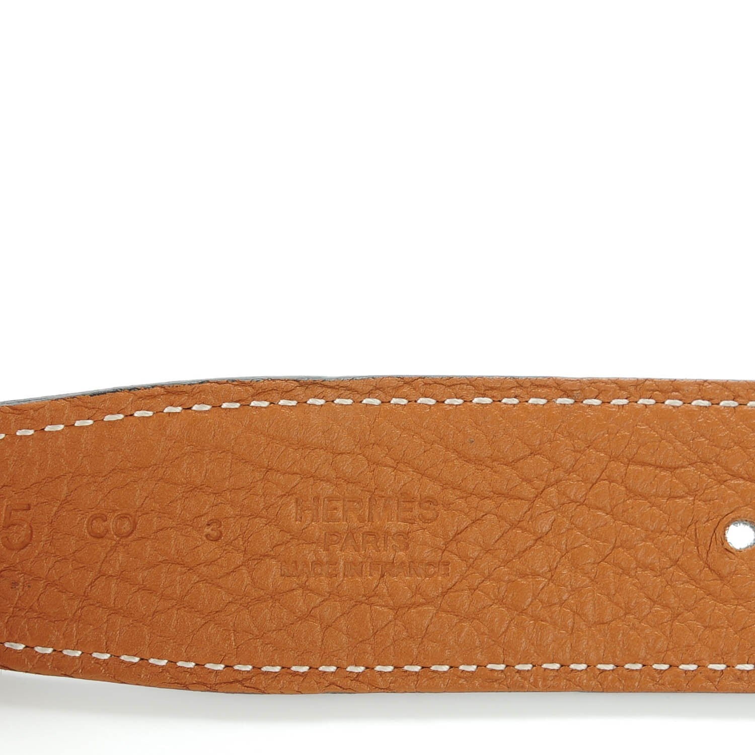 Hermes Box Togo 32mm H Belt 95 Black Gold 5 of 7
