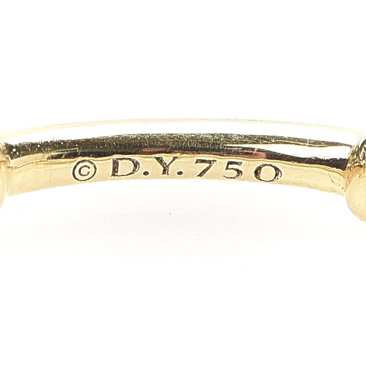 David Yurman 18K Yellow Gold Diamond 1.7mm Astor Single Row Ring 50 5.5 4 of 5