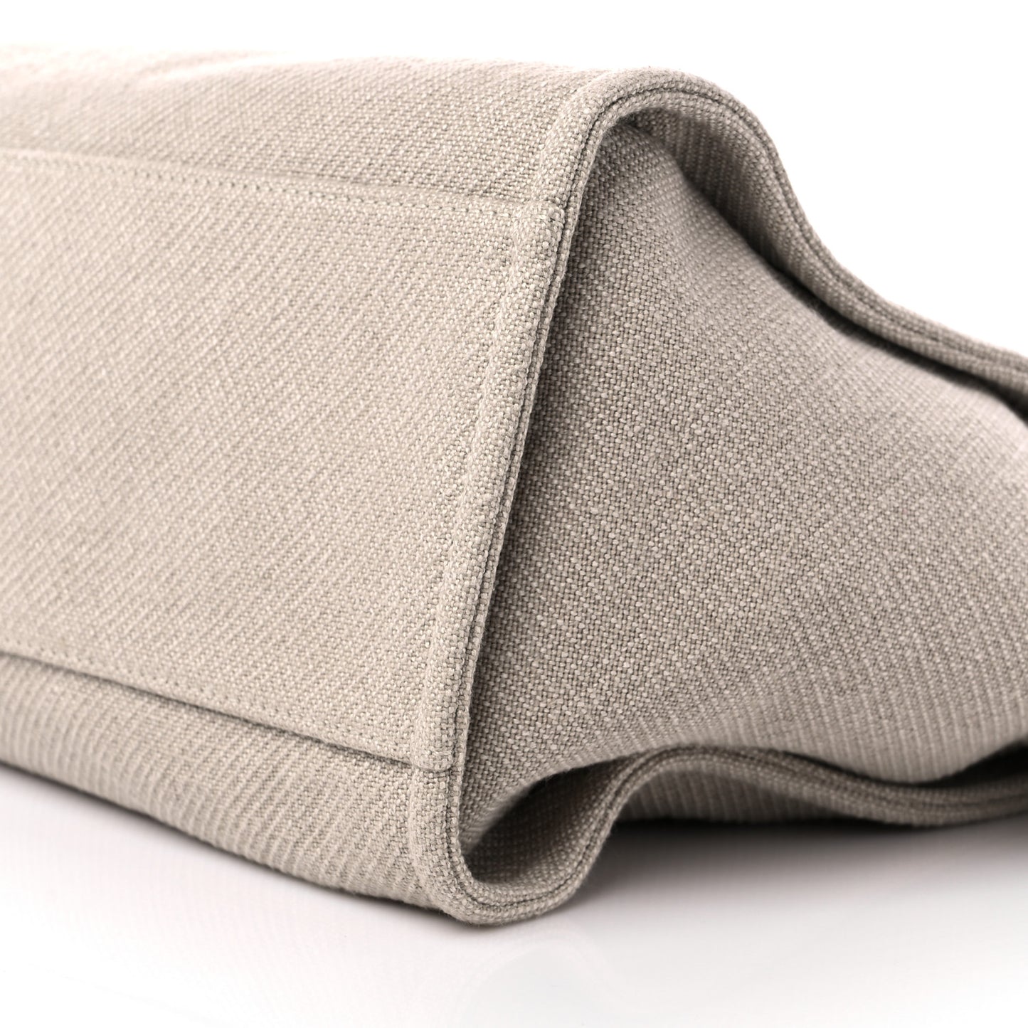Mixed Fibers Calfskin Medium Deauville Tote Beige