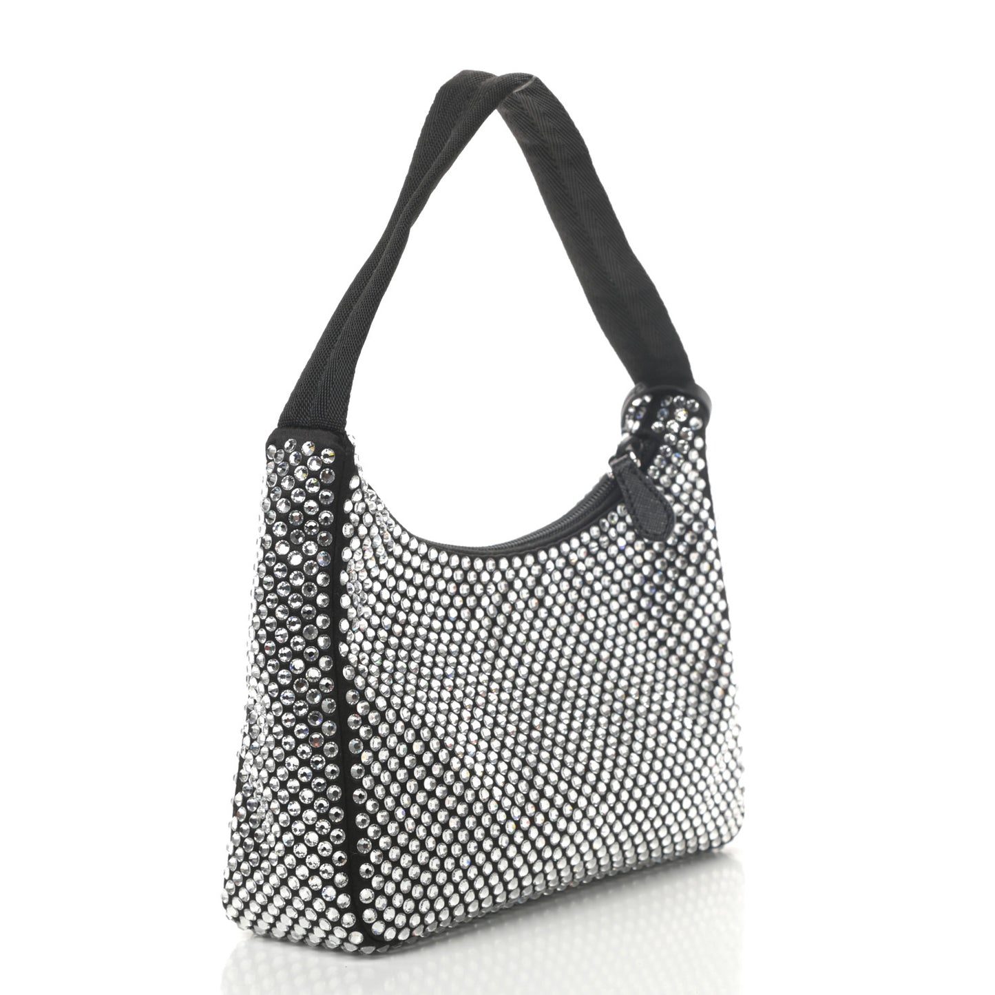 Satin Crystal Mini Re-Edition 2000 Bag Cristal
