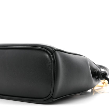 Prada Calfskin Mini Carry Shoulder Bag Black 10 of 11