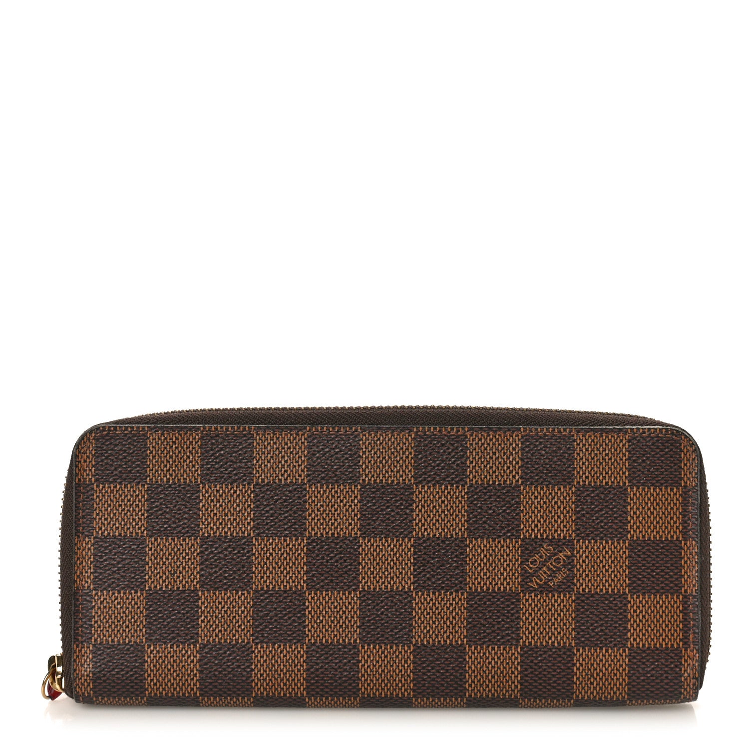 Louis Vuitton Damier Ebene Clemence Wallet Cherry 1 of 8