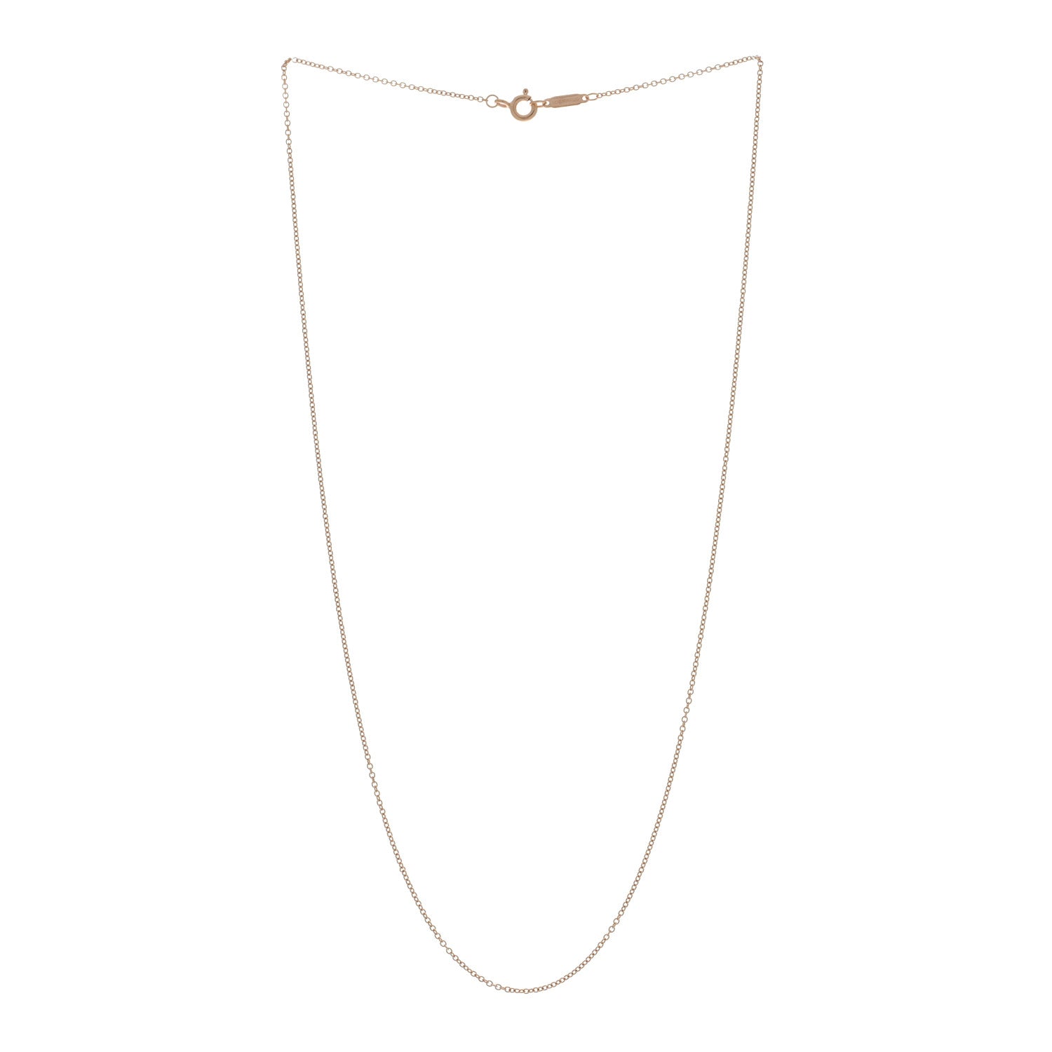 Tiffany 18K Rose Gold Chain Necklace 18" 3 of 4