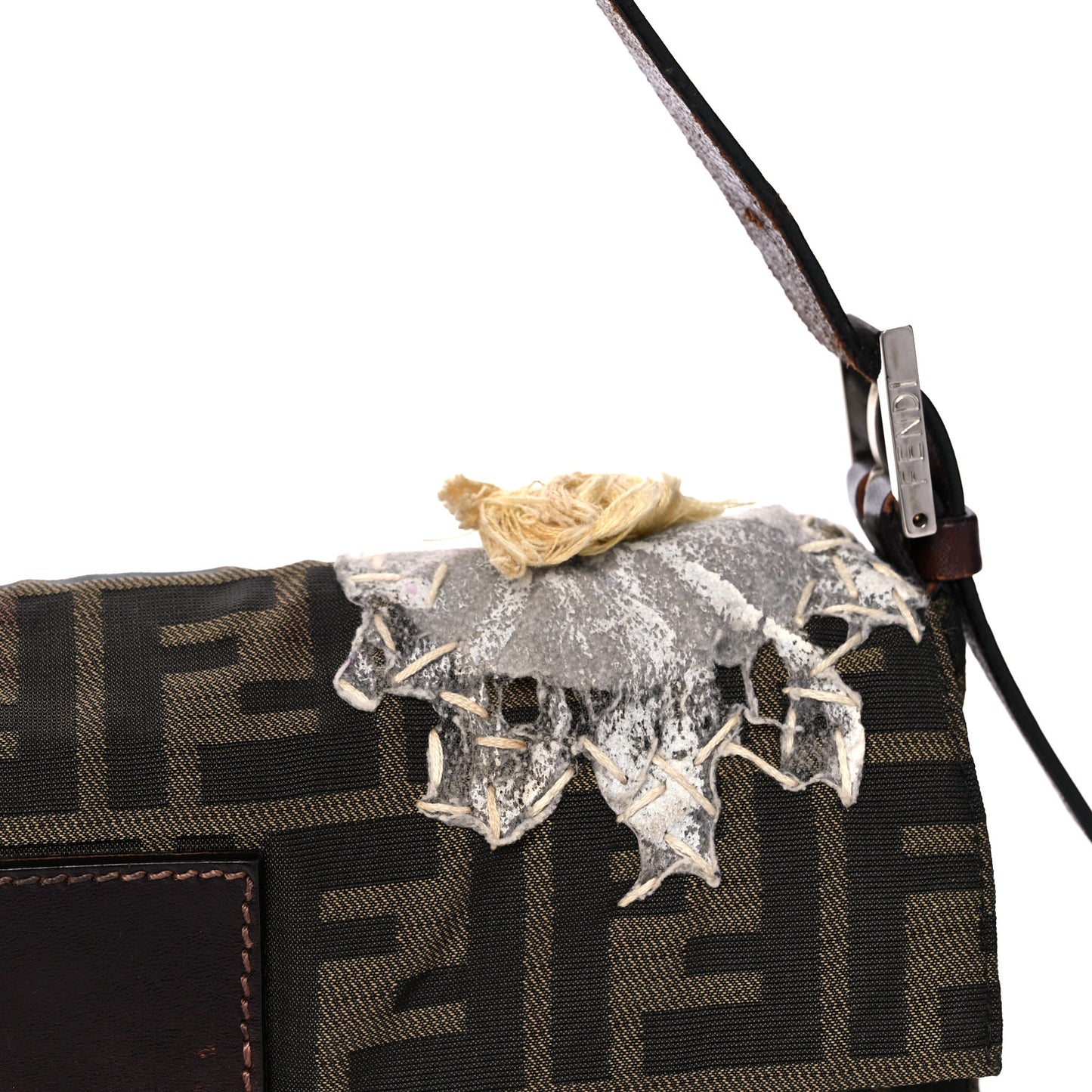 Zucca Flower Applique Baguette Tobacco