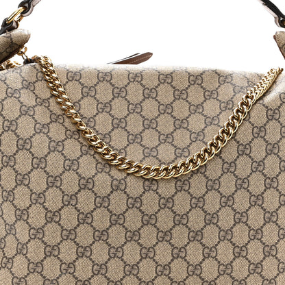 Gucci GG Supreme Monogram Large Linea A Hobo Light Brown 7 of 11