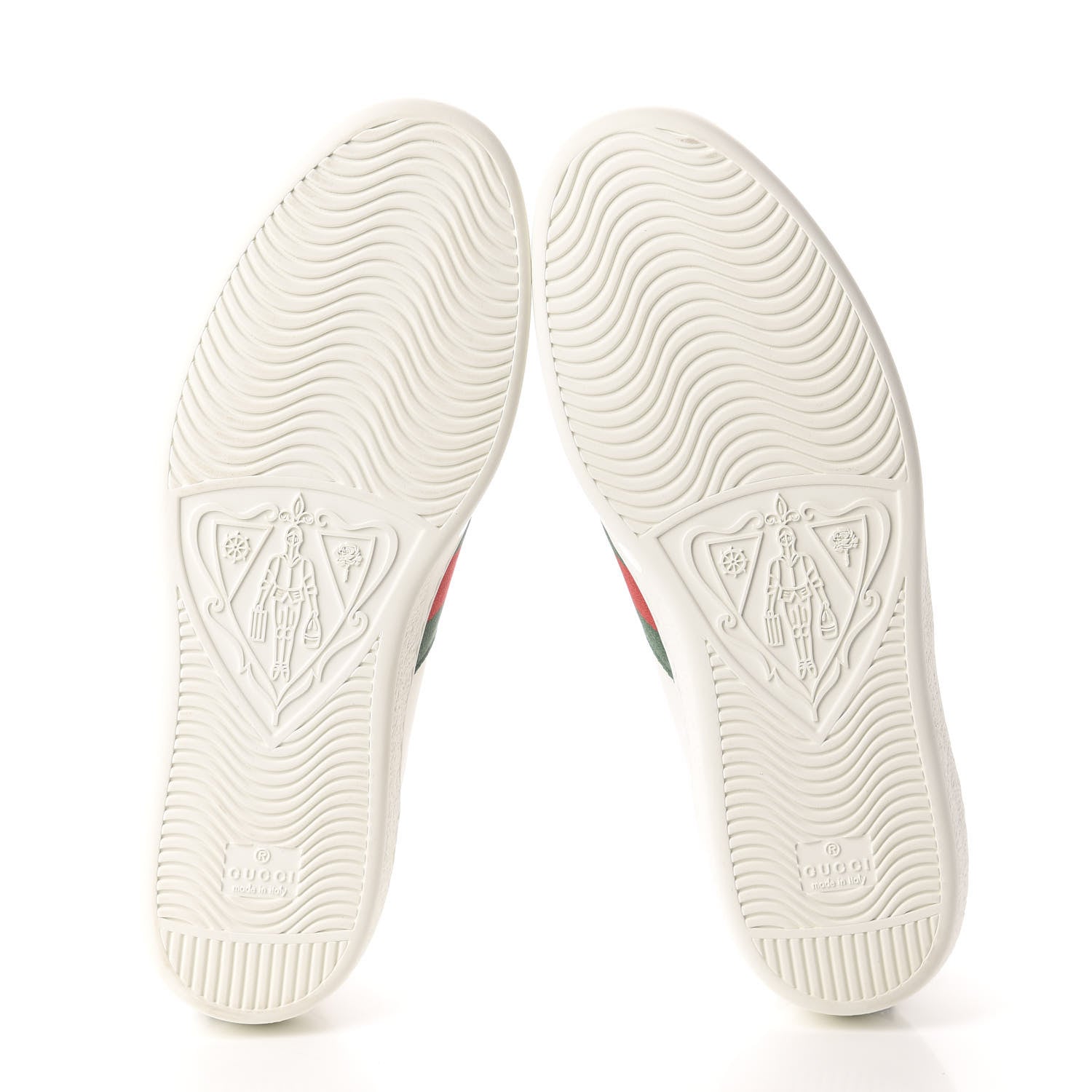 Gucci Calfskin Crocodile Web Mens Ace Sneakers 9 White Green 8 of 10