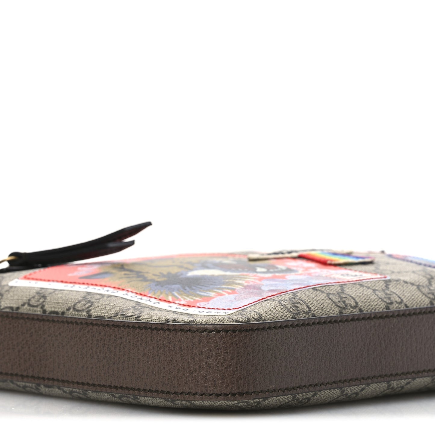 Soft GG Supreme Monogram Courrier Web Medium Flat Messenger Bag Beige New Acero Multicolor